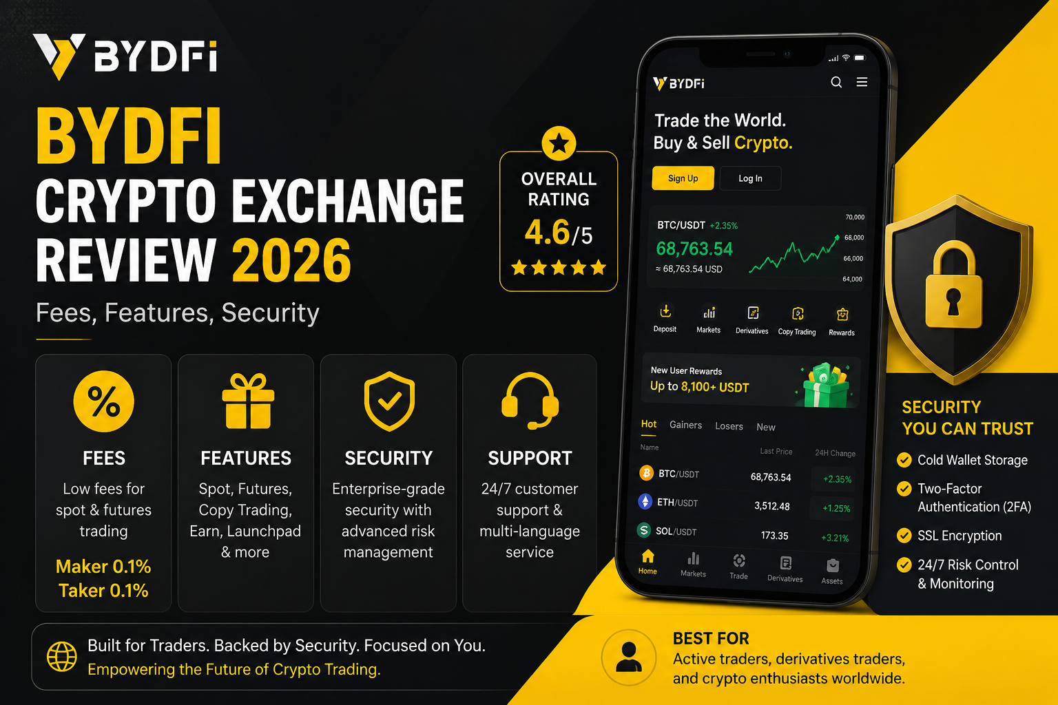 BYDFI Crypto Exchange Review 2026: Fees, Features, Security
