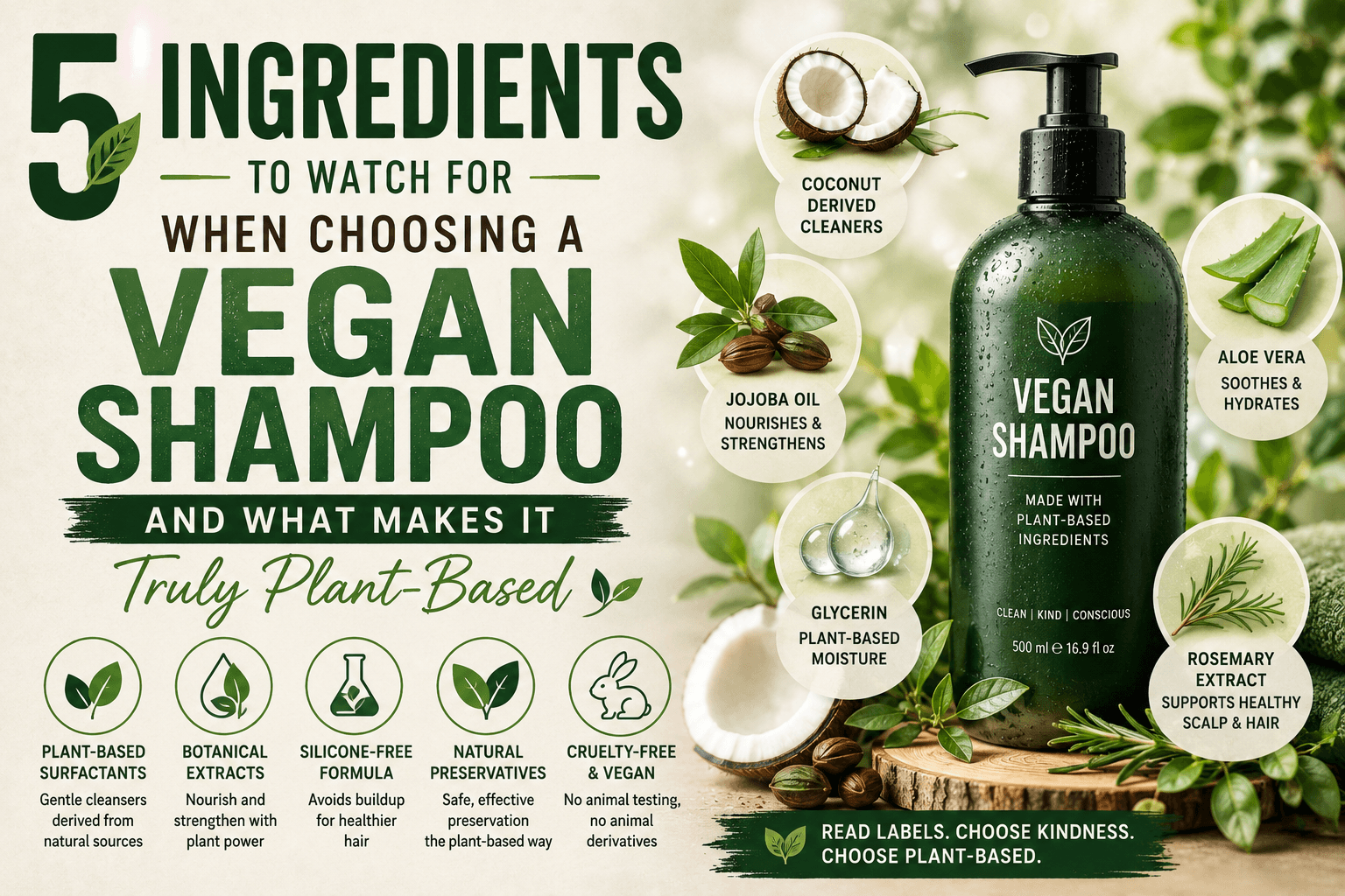 5 Ingredients To Watch For When Choosing A Vegan Shampoo And What Makes It Truly Plant-Based