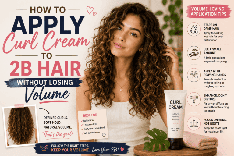 How to Apply Curl Cream to 2b Hair Without Losing Volume