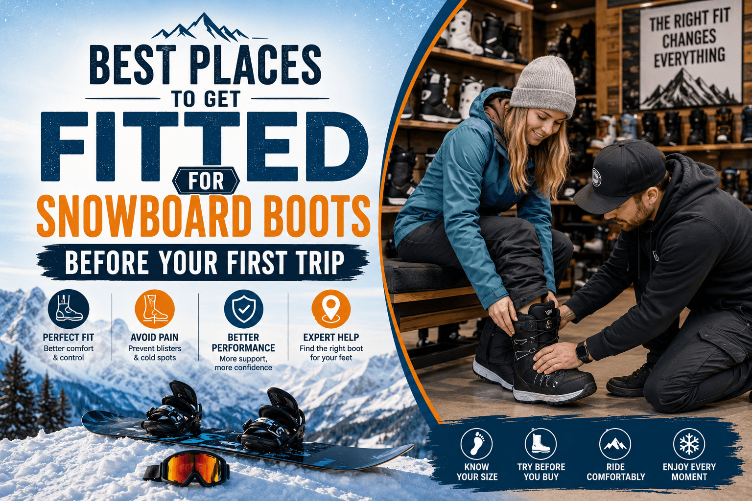 Best Places to Get Fitted for Snowboard Boots Before Your First Trip