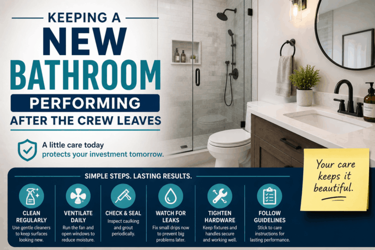 Keeping a New Bathroom Performing After the Crew Leaves