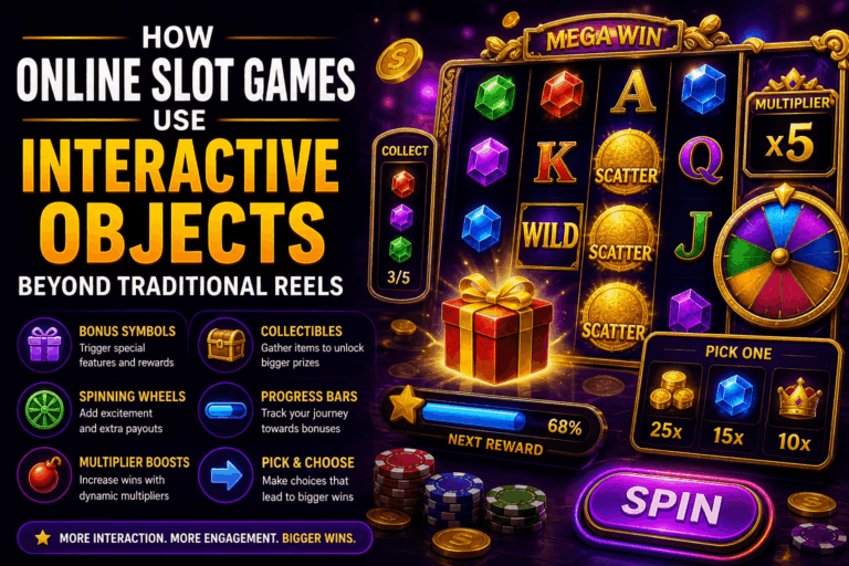 How Online Slot Games Use Interactive Objects Beyond Traditional Reels