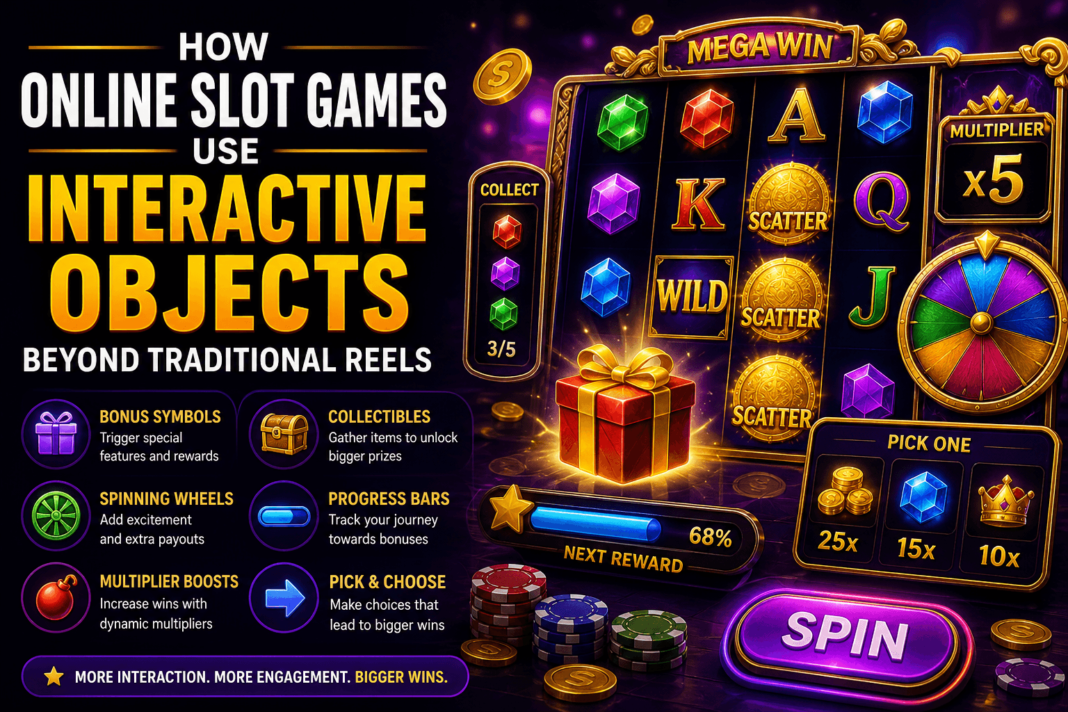 How Online Slot Games Use Interactive Objects Beyond Traditional Reels