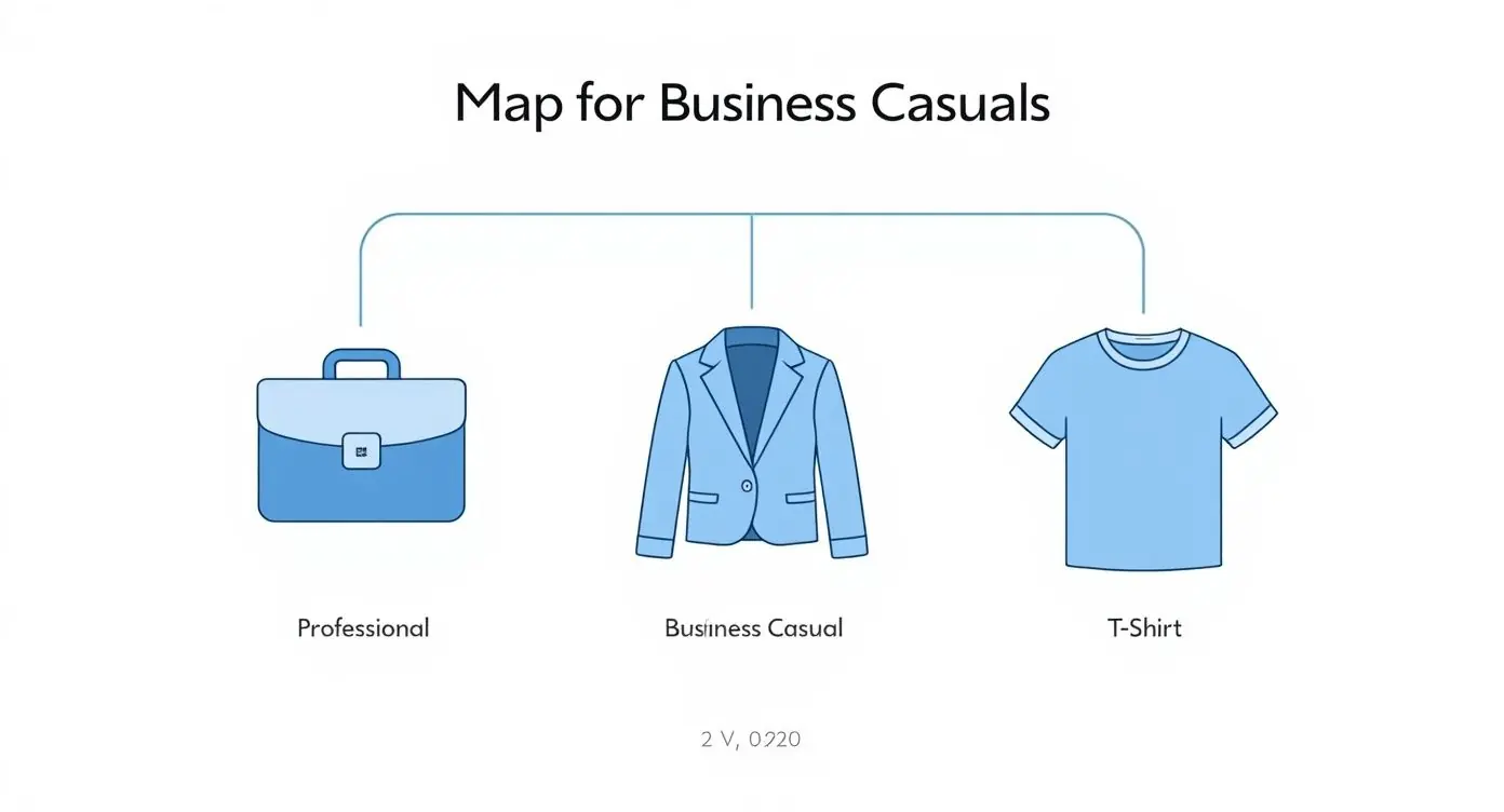 Infographic about business casual attire for women