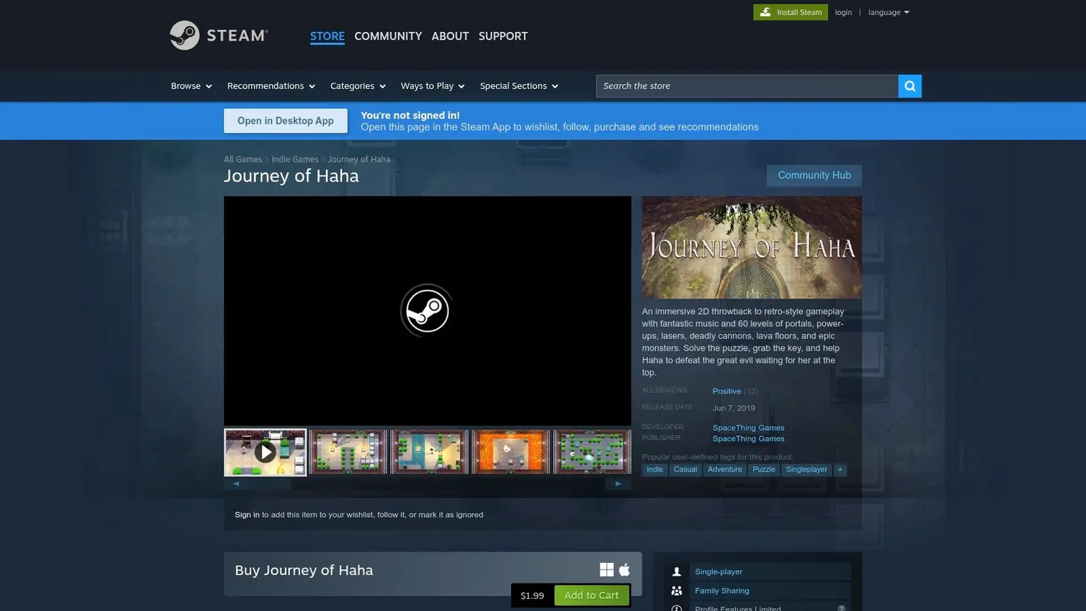 | Journey of Haha (Steam)